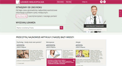 Desktop Screenshot of lekarze-wielkopolska.pl